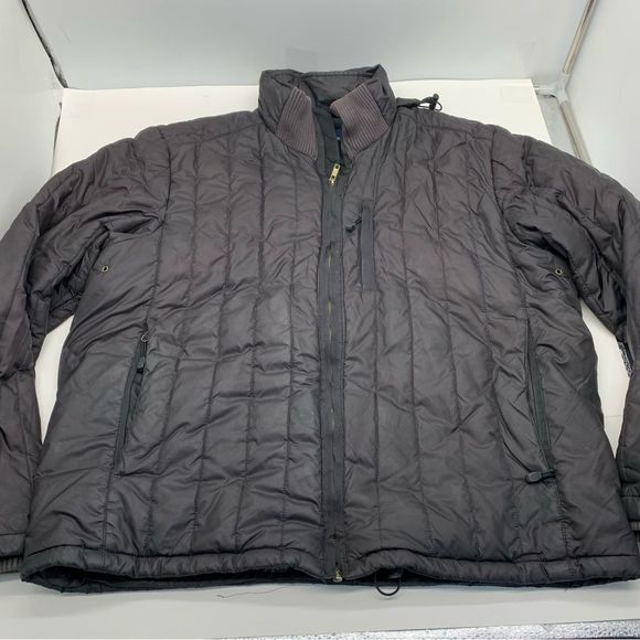 Polo Ralph Lauren Lined Jacket Mens Large Full Zip Black Puffer Jacket Coat